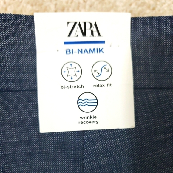 Zara~Men's Size 32 (35×29)~Gray Dress Pants Wrinkle Recovery, Relax Fit Stretch - Picture 14 of 14